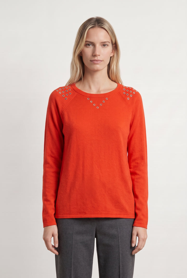 Pull Rouge - Taille S/36 de la marque Sud express | PARAD126196 - Vendu par Paradigme - Image 1