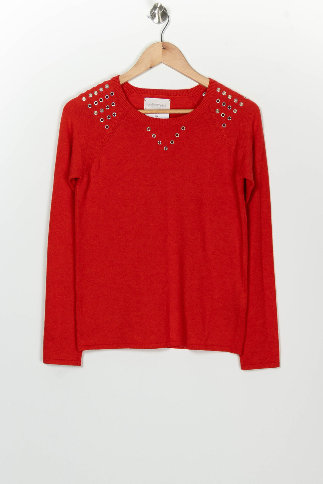 Pull Rouge - Taille S/36 de la marque Sud express | PARAD126196 - Vendu par Paradigme - Image 2