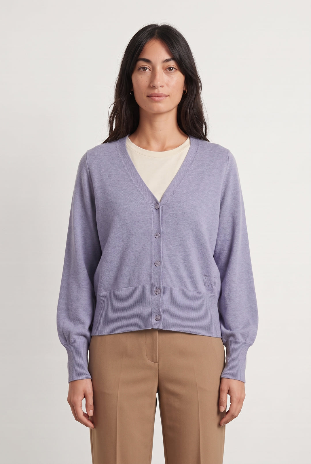 Cardigan Violet - Taille M/38 de la marque La Française | PARAD126200 - Vendu par Paradigme - Image 1