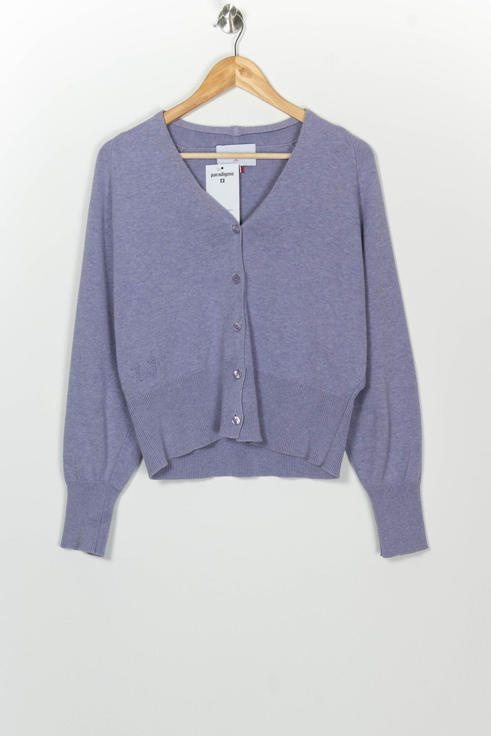 Cardigan Violet - Taille M/38 de la marque La Française | PARAD126200 - Vendu par Paradigme - Image 2