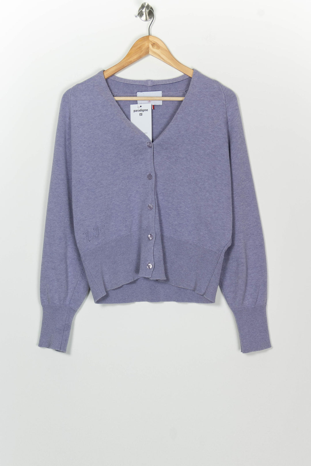 Cardigan Violet - Taille M/38 de la marque La Française | PARAD126200 - Vendu par Paradigme - Image 2