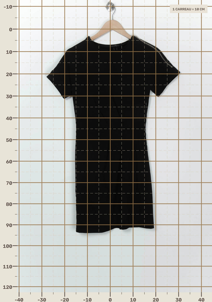Robe Courte Noire - Taille XS/34 de la marque IKKS | PARAD126223 - Vendu par Paradigme - Image 4