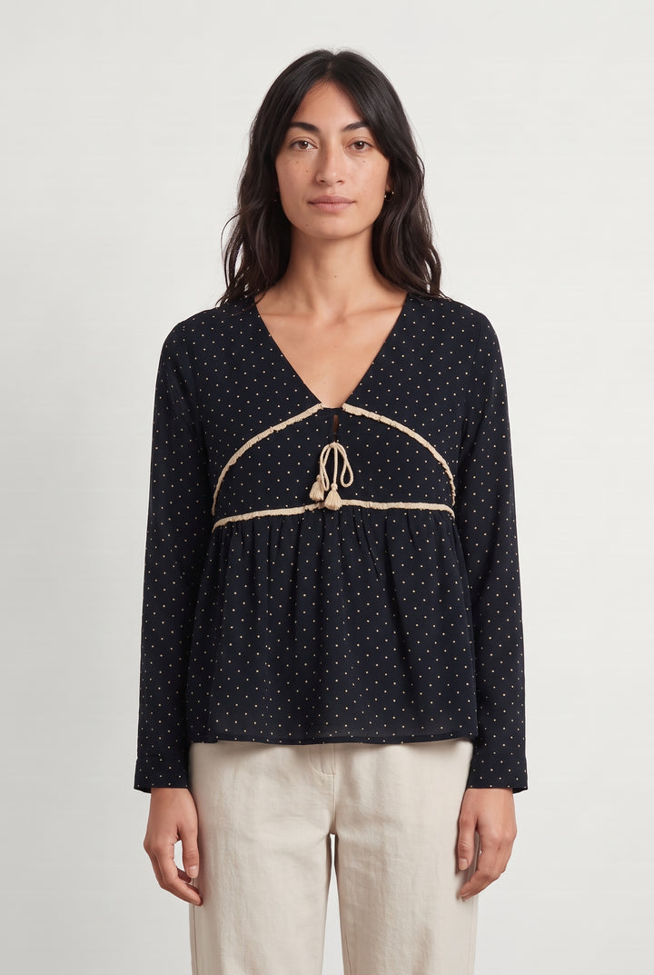 Blouse Noire - Taille M/38 de la marque Grace &amp; Mila | PARAD126234 - Vendu par Paradigme - Image 1