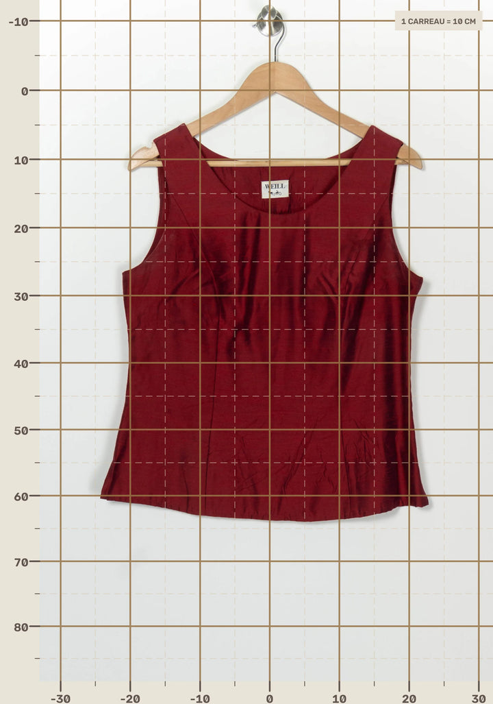 Blouse Sans Manches Bordeaux - Taille XL/42 de la marque Weill | PARAD126240 - Vendu par Paradigme - Image 4