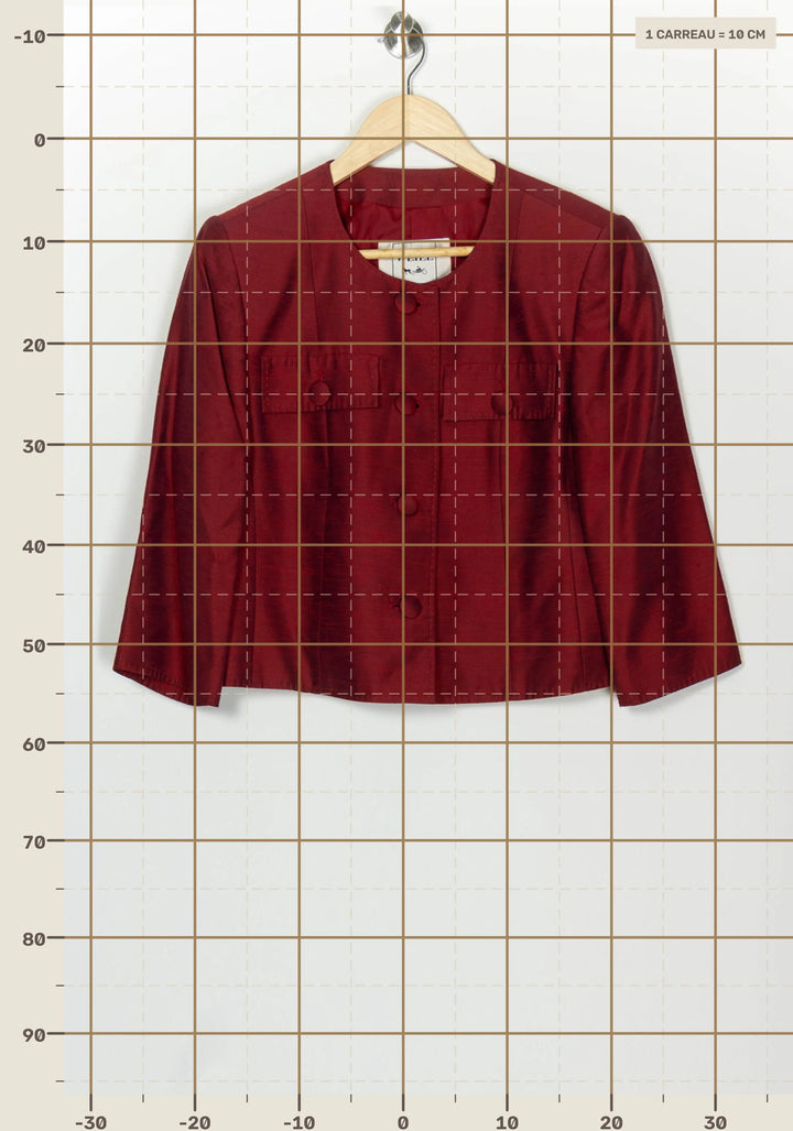 Veste courte bordeaux - Taille XL/42 de la marque Weill | PARAD126241 - Vendu par Paradigme - Image 4