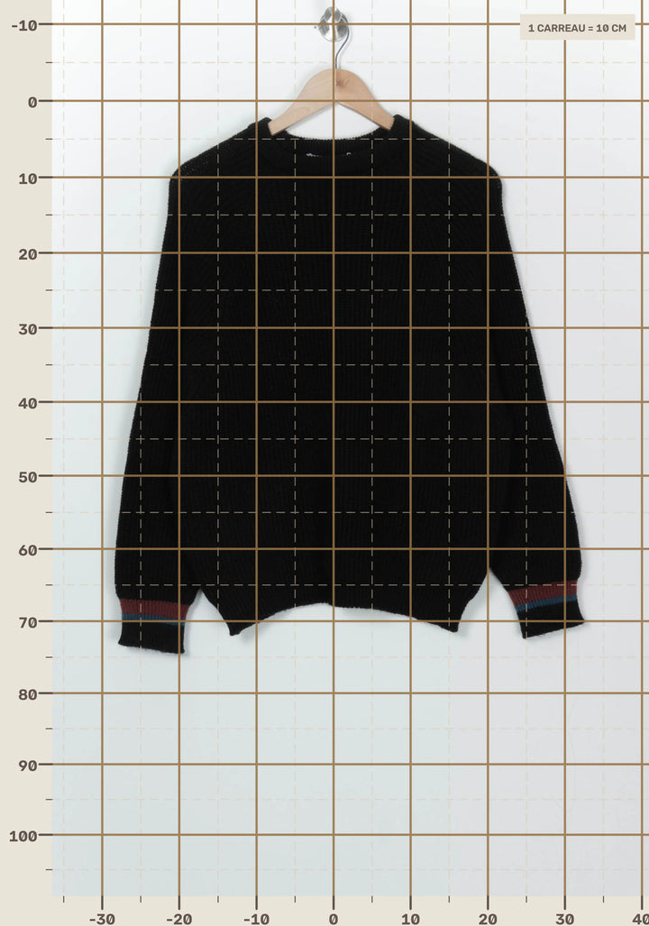 Pull Noir - Taille M/38 de la marque La Française | PARAD126250 - Vendu par Paradigme - Image 4