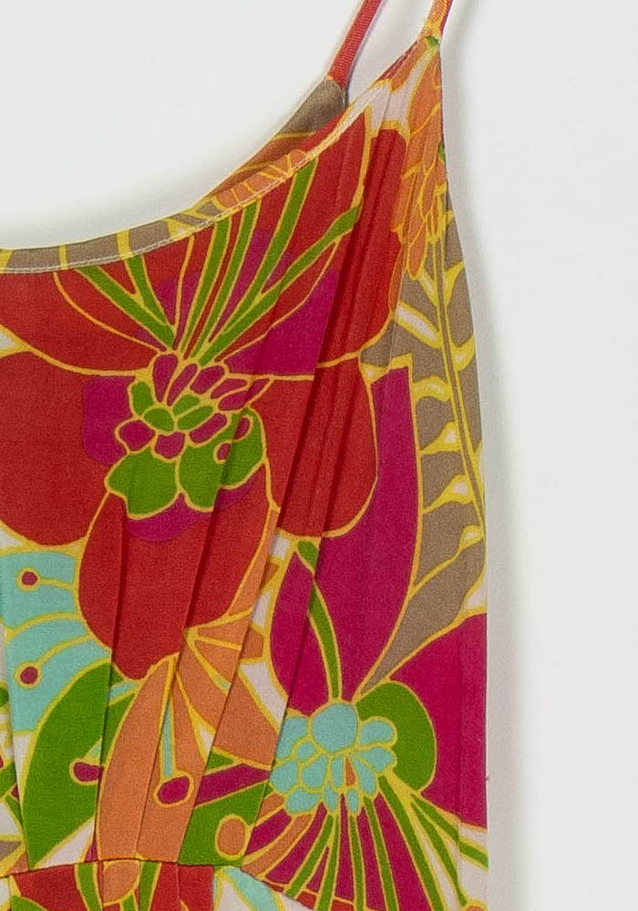 Robe Courte Rouge et Verte - Taille M/38 de la marque Tara Jarmon | PARAD126254 - Vendu par Paradigme - Image 3