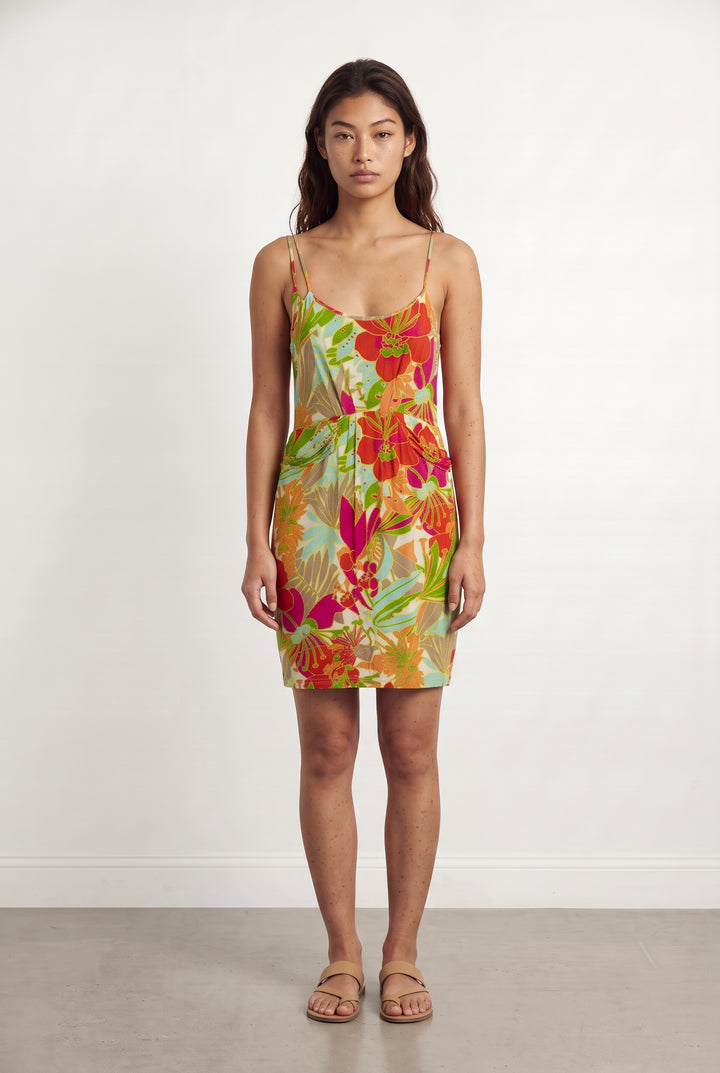 Robe Courte Rouge et Verte - Taille M/38 de la marque Tara Jarmon | PARAD126254 - Vendu par Paradigme - Image 1