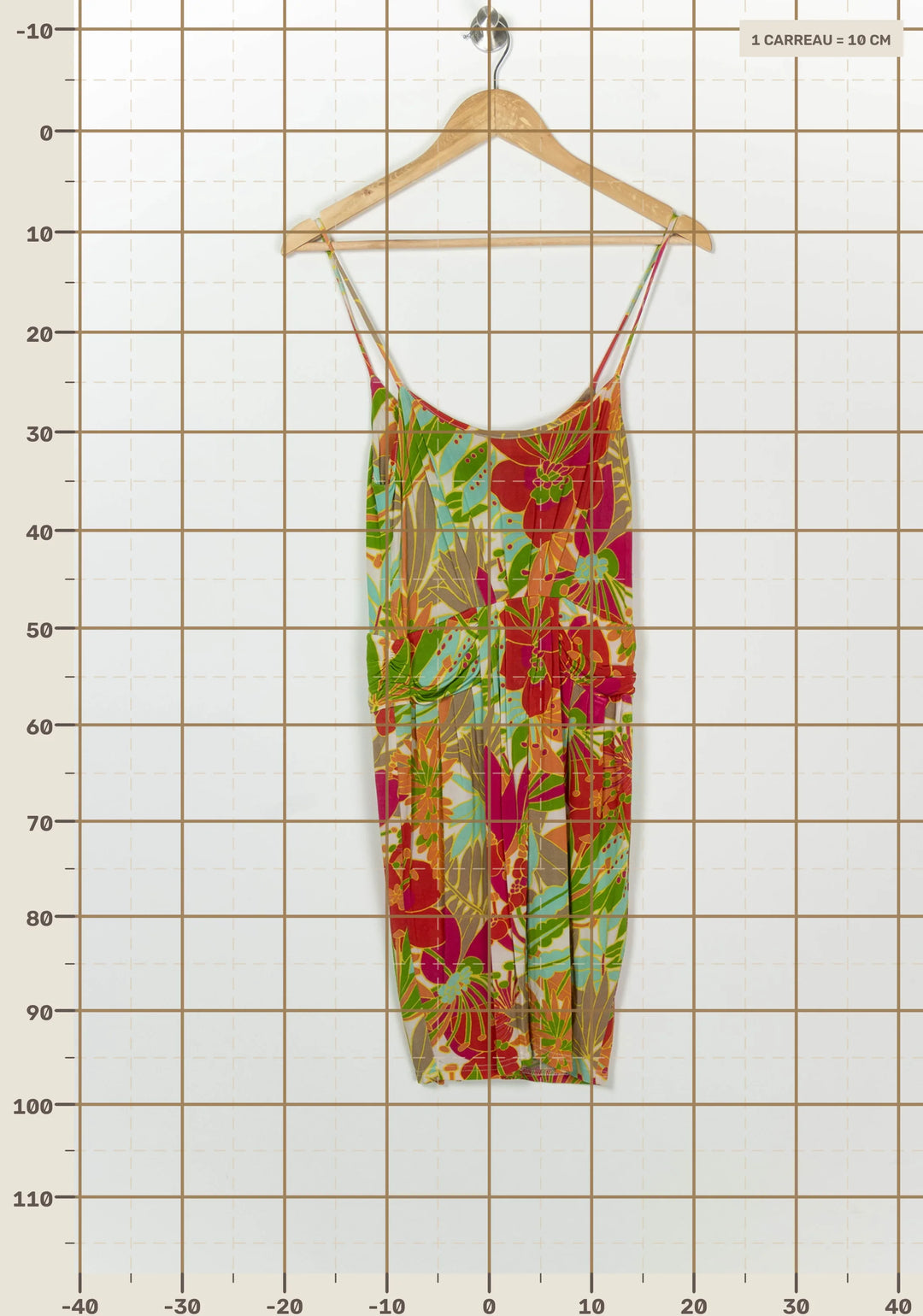 Robe Courte Rouge et Verte - Taille M/38 de la marque Tara Jarmon | PARAD126254 - Vendu par Paradigme - Image 4