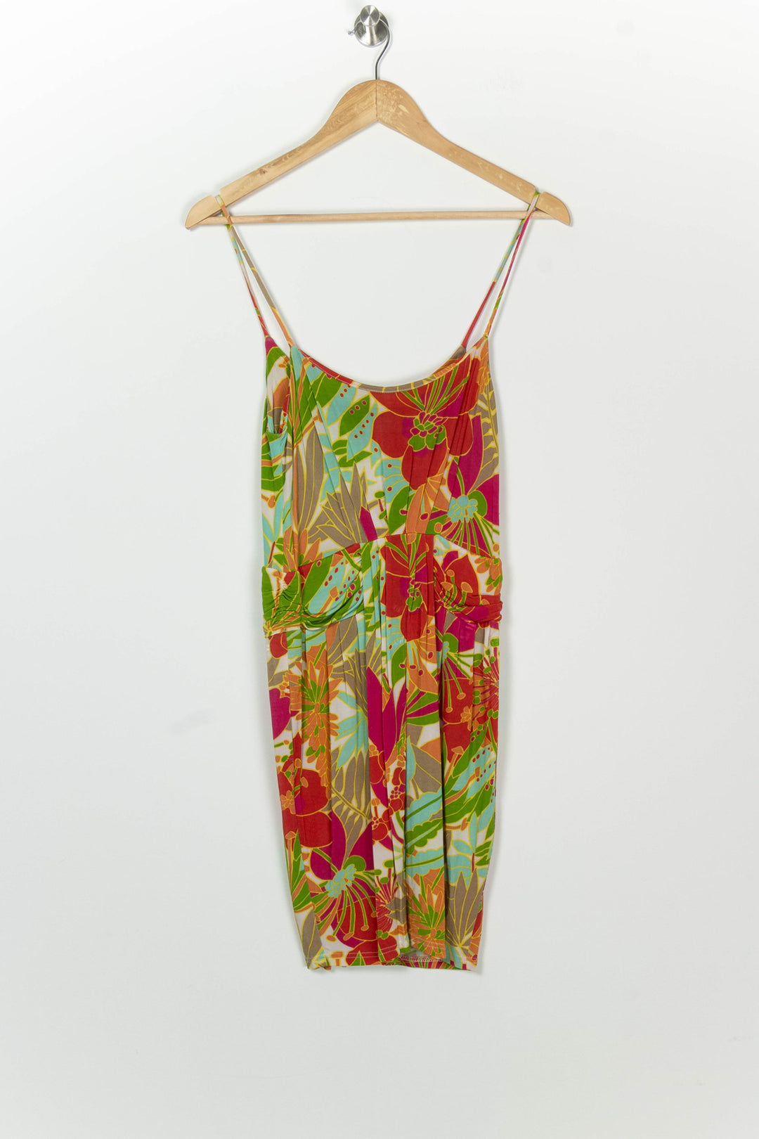 Robe Courte Rouge et Verte - Taille M/38 de la marque Tara Jarmon | PARAD126254 - Vendu par Paradigme - Image 2