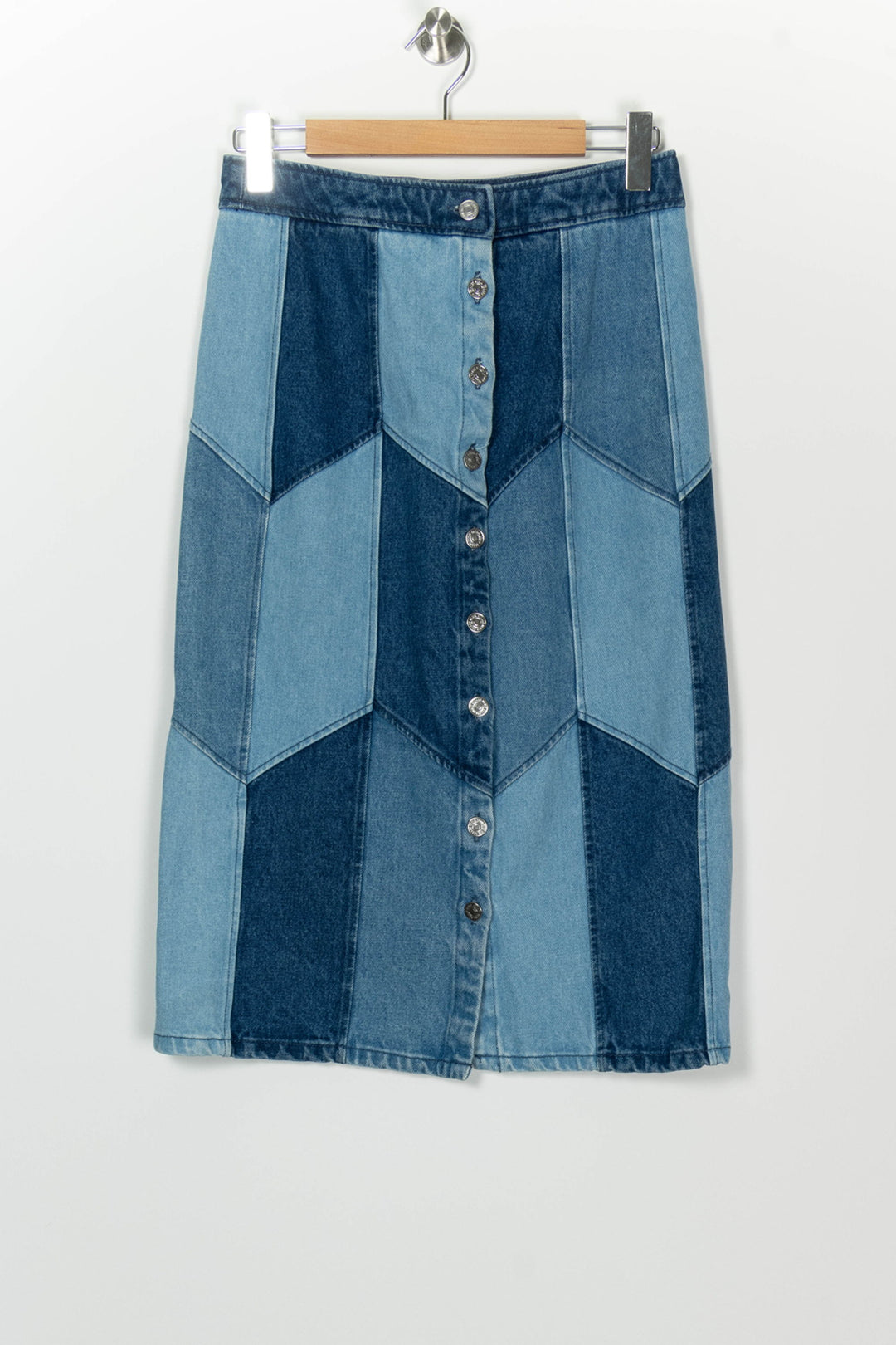 Jupe Midi Bleu Clair et Bleu Foncé - Taille S/36 de la marque Sézane | PARAD126297 - Vendu par Paradigme - Image 2