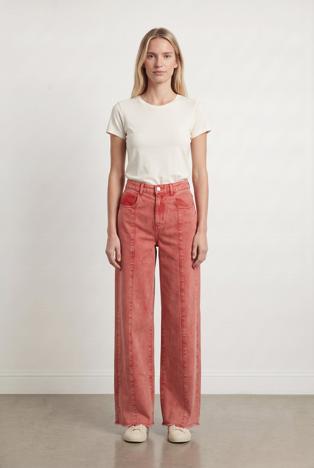 Jean Large Rouge - Taille S/36 de la marque Imprevu | PARAD126309 - Vendu par Paradigme - Image 1