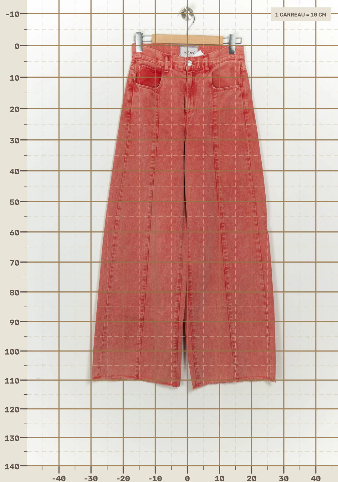 Jean Large Rouge - Taille S/36 de la marque Imprevu | PARAD126309 - Vendu par Paradigme - Image 4