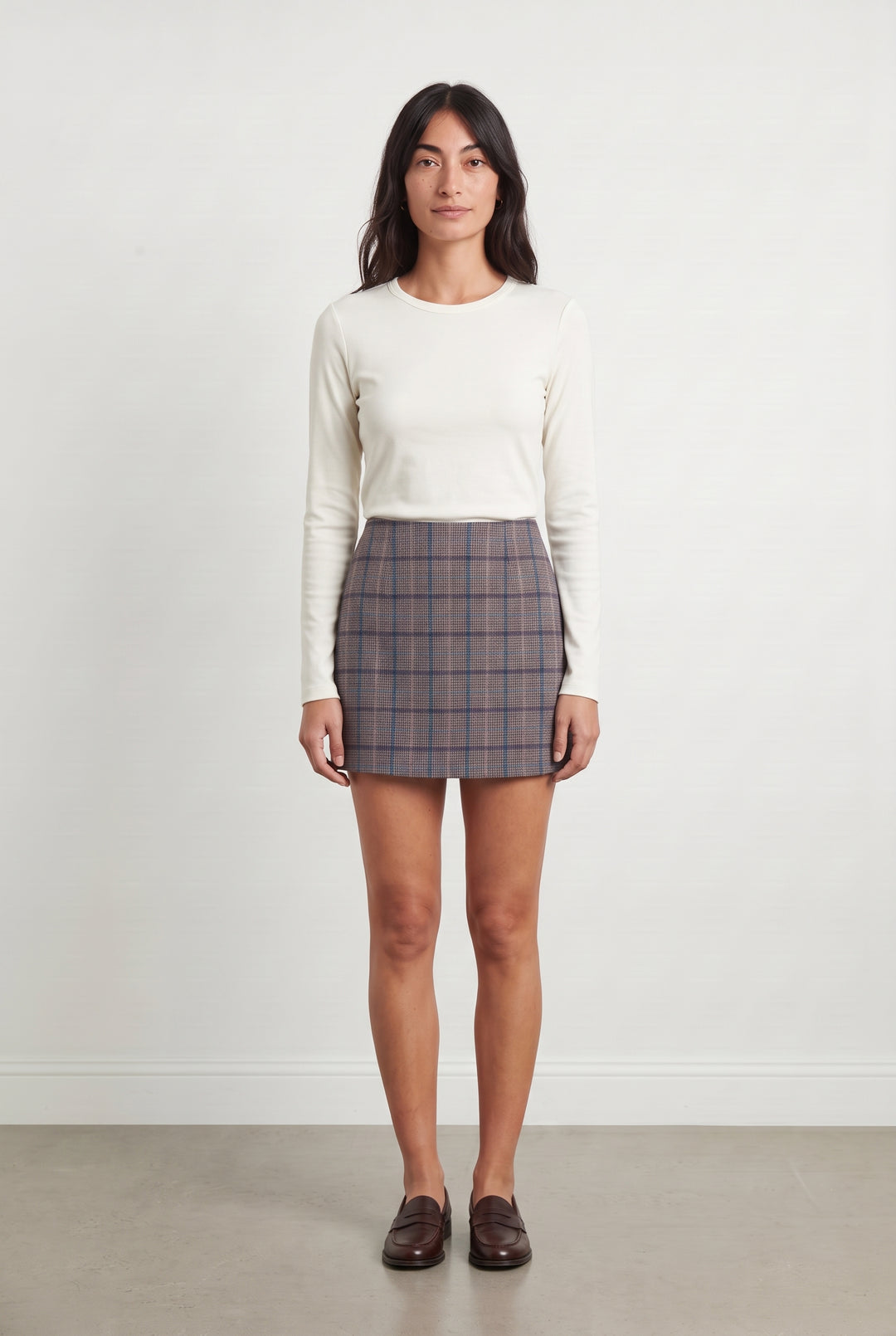 Jupe Midi Beige et Bleue - Taille M/38 de la marque Imprevu | PARAD126310 - Vendu par Paradigme - Image 1