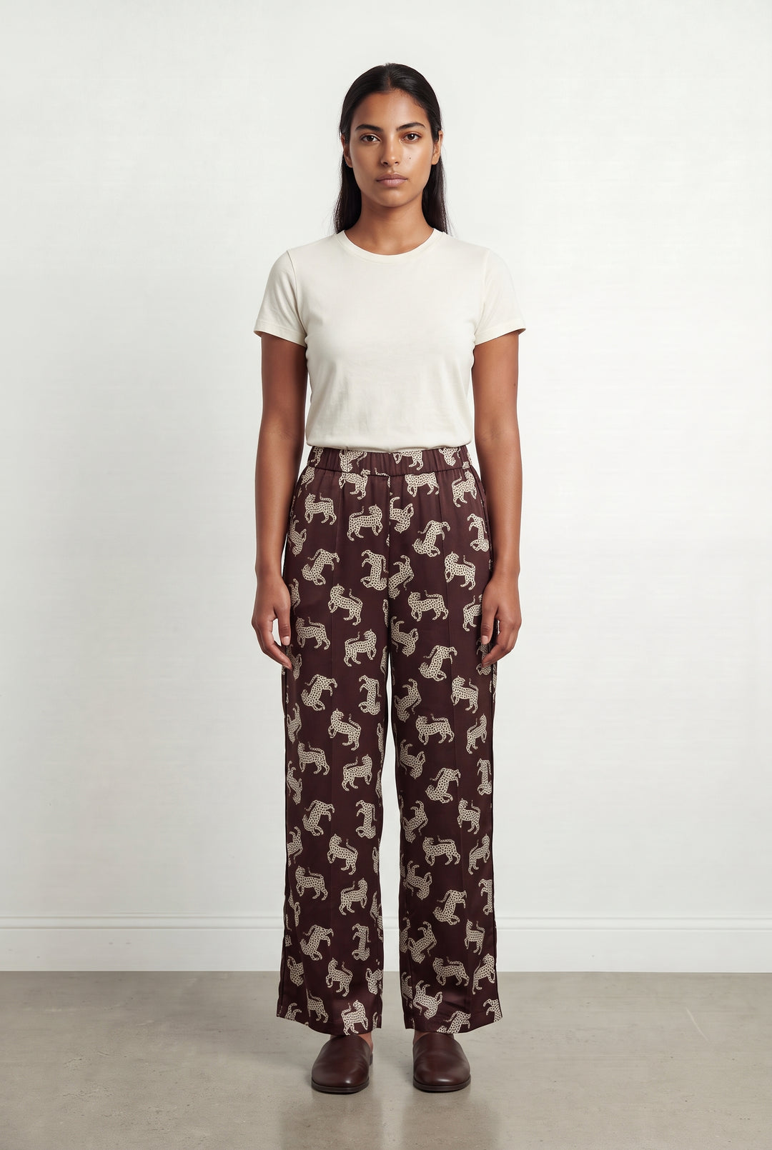Pantalon Marron et Beige - Taille L/40 de la marque Imprevu | PARAD126311 - Vendu par Paradigme - Image 1