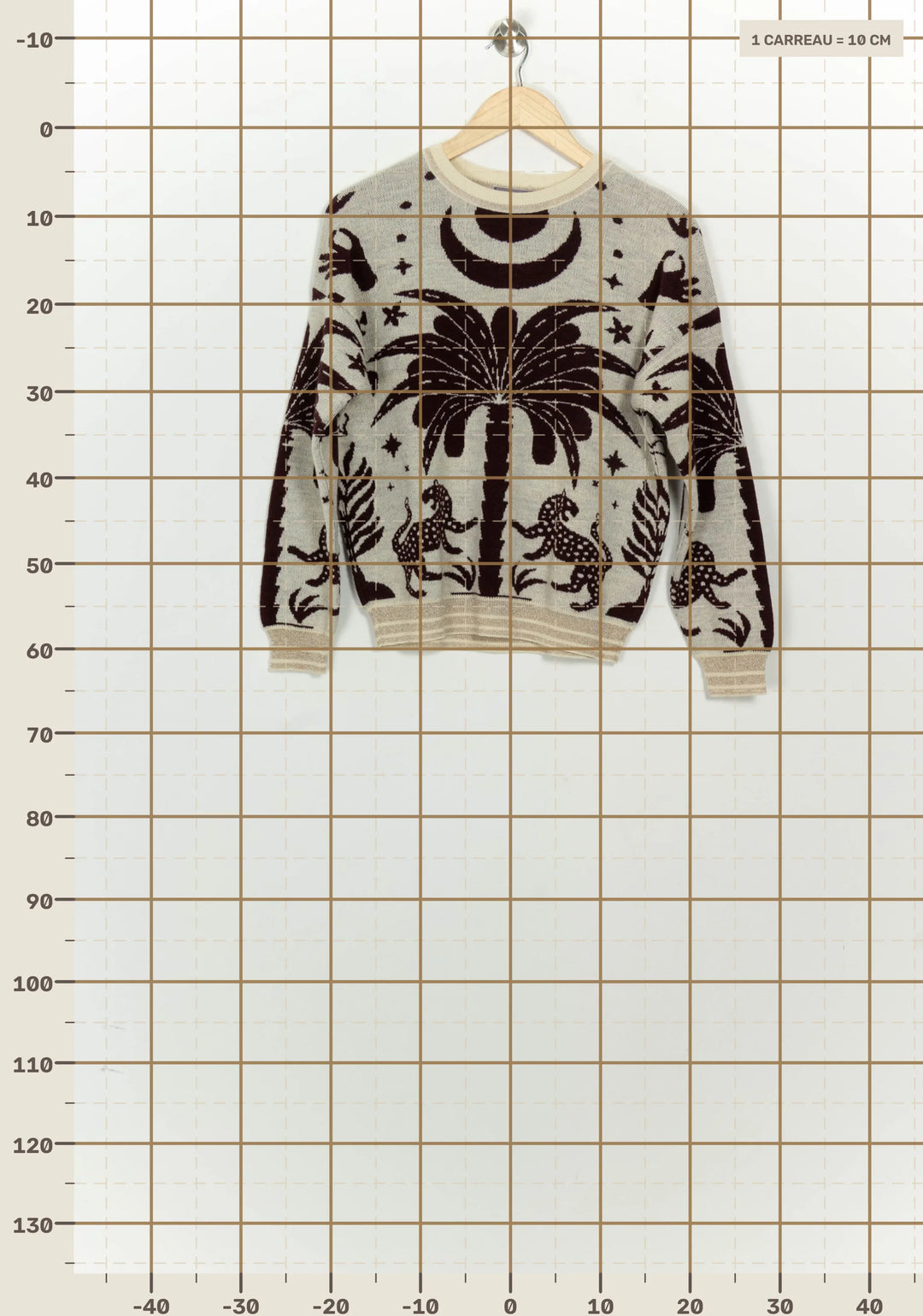 Pull Beige et Marron - Taille XS/34 de la marque Imprevu | PARAD126316 - Vendu par Paradigme - Image 4