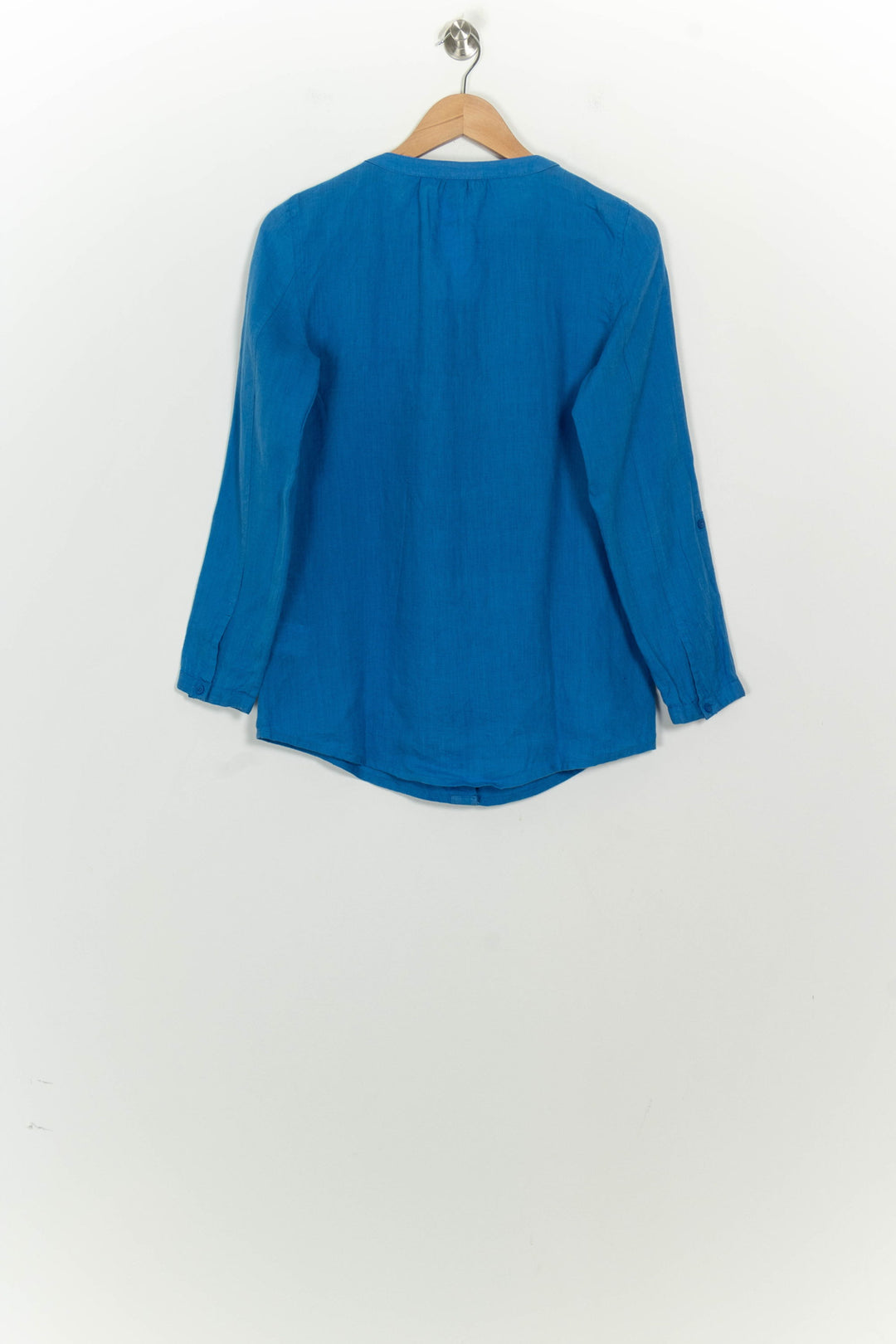 Chemise À Col Rond Bleue - Taille S/36 de la marque Caroll | PARAD126329 - Vendu par Paradigme - Image 5