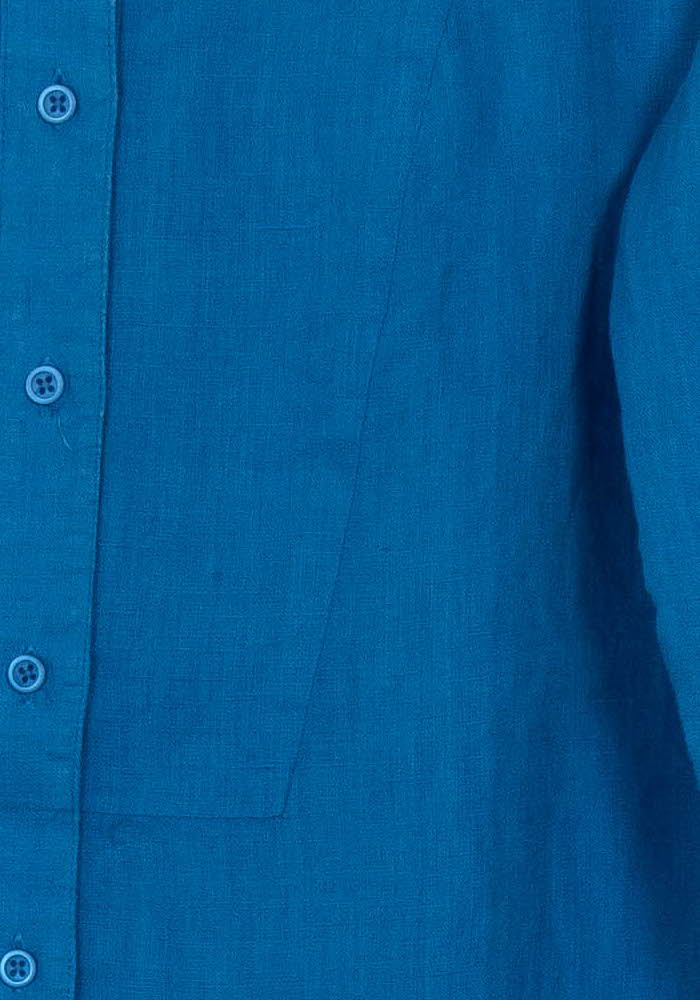 Chemise À Col Rond Bleue - Taille S/36 de la marque Caroll | PARAD126329 - Vendu par Paradigme - Image 3