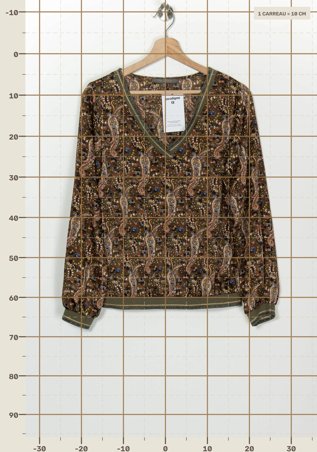 Blouse Marron - Taille M/38 de la marque La Fée Maraboutée | PARAD126330 - Vendu par Paradigme - Image 4
