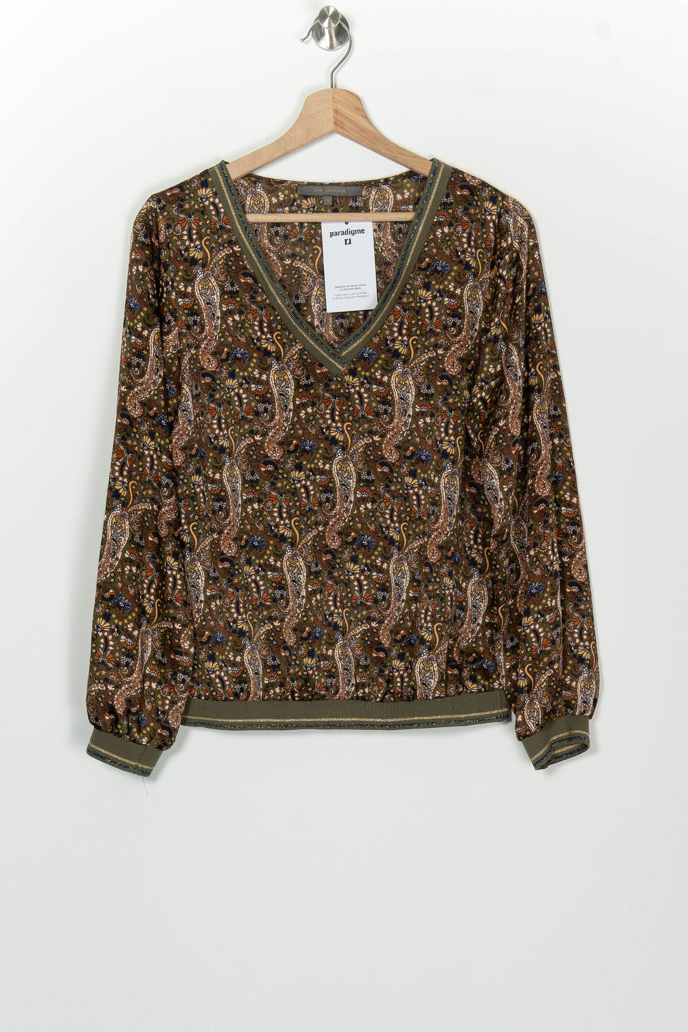 Blouse Marron - Taille M/38 de la marque La Fée Maraboutée | PARAD126330 - Vendu par Paradigme - Image 2