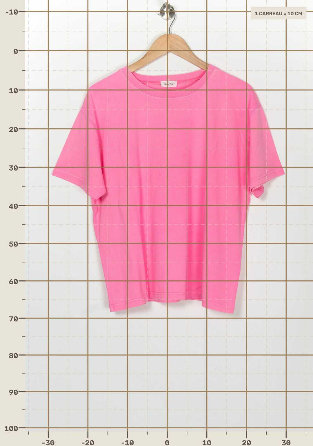 Tee-shirt Rose - Taille M/38 de la marque American Vintage | PARAD126338 - Vendu par Paradigme - Image 4