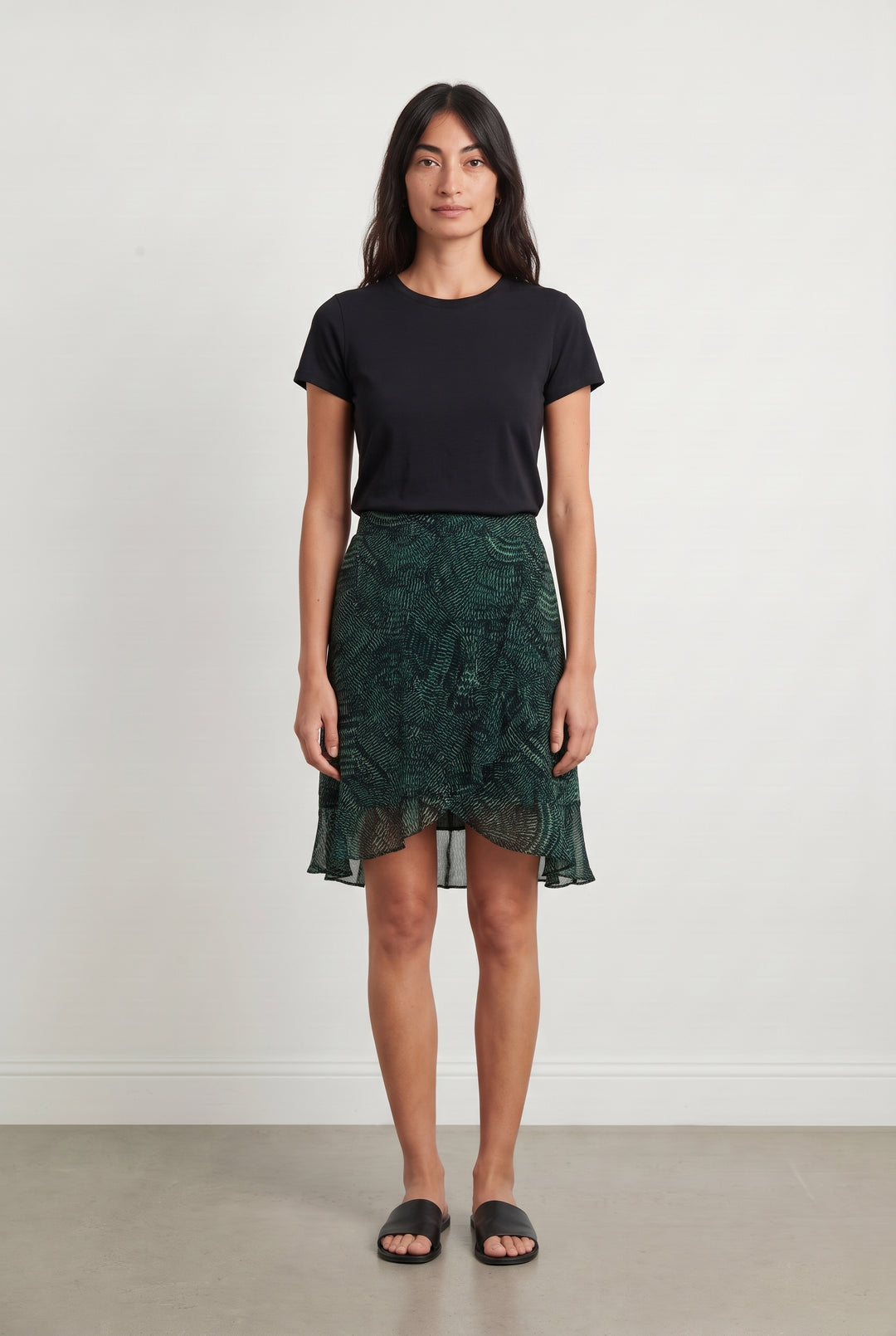 Jupe Verte et Noire - Taille S/36 de la marque La Fée Maraboutée | PARAD126345 - Vendu par Paradigme - Image 1