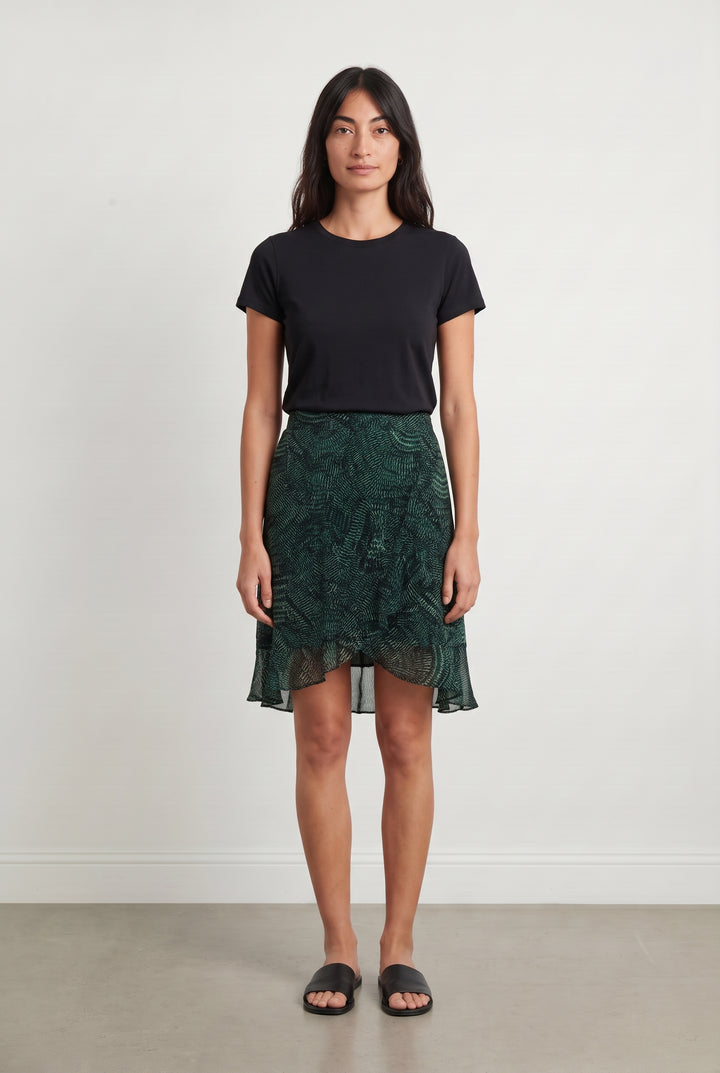 Jupe Verte et Noire - Taille S/36 de la marque La Fée Maraboutée | PARAD126345 - Vendu par Paradigme - Image 1