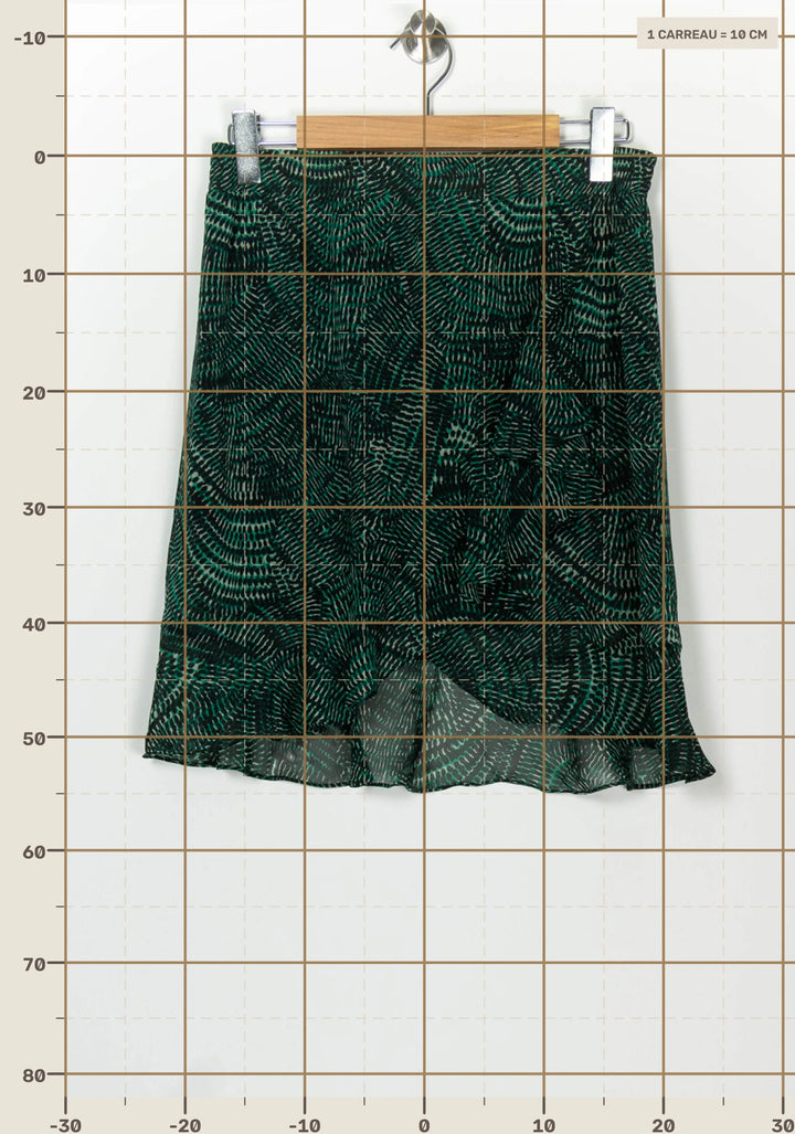 Jupe Verte et Noire - Taille S/36 de la marque La Fée Maraboutée | PARAD126345 - Vendu par Paradigme - Image 4