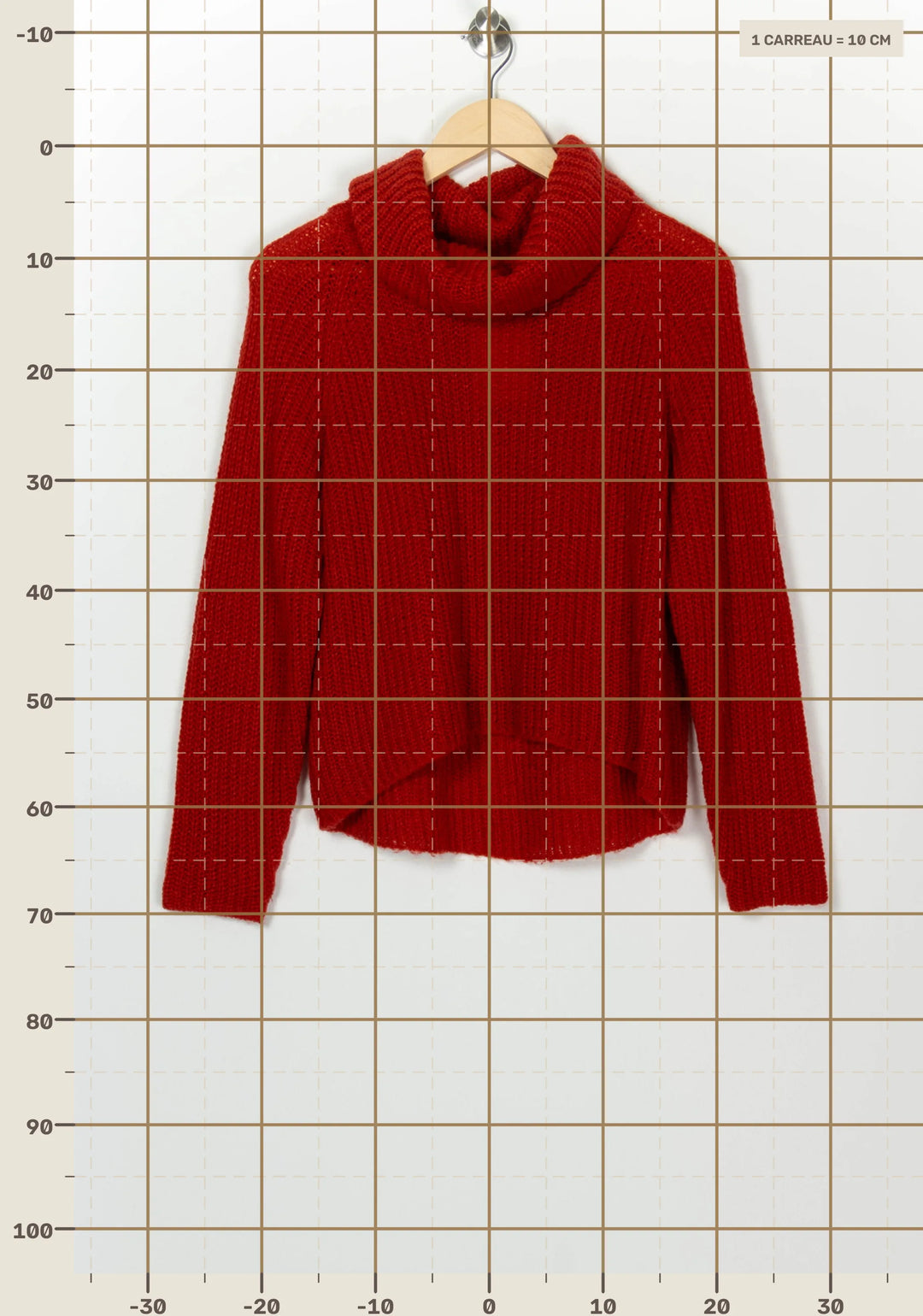 Pull À Col Roulé Orange - Taille S/36 de la marque La Fée Maraboutée | PARAD126351 - Vendu par Paradigme - Image 4
