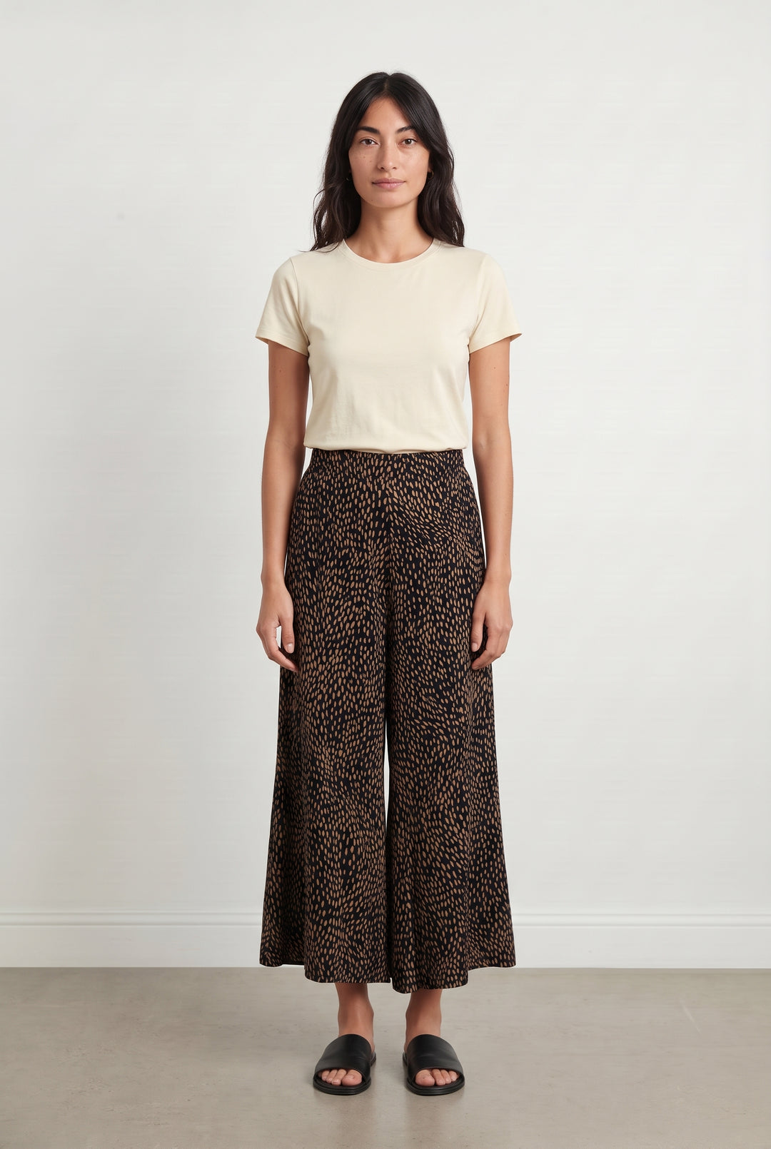 Pantalon Noir et Beige - Taille M/38 de la marque La Fée Maraboutée | PARAD126355 - Vendu par Paradigme - Image 1