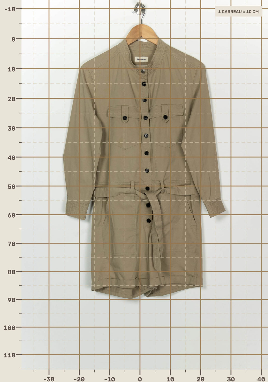 Combishort Beige - Taille M/38 de la marque Zadig&amp;Voltaire | PARAD126356 - Vendu par Paradigme - Image 4