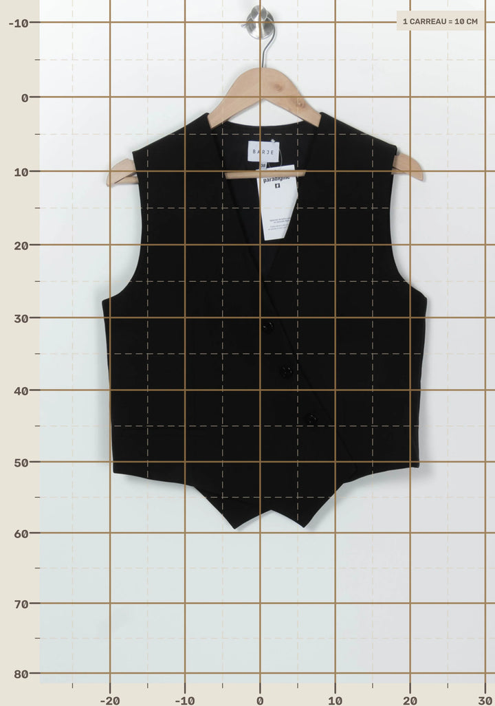 Gilet Noir - Taille M/38 de la marque Barje | PARAD126358 - Vendu par Paradigme - Image 4