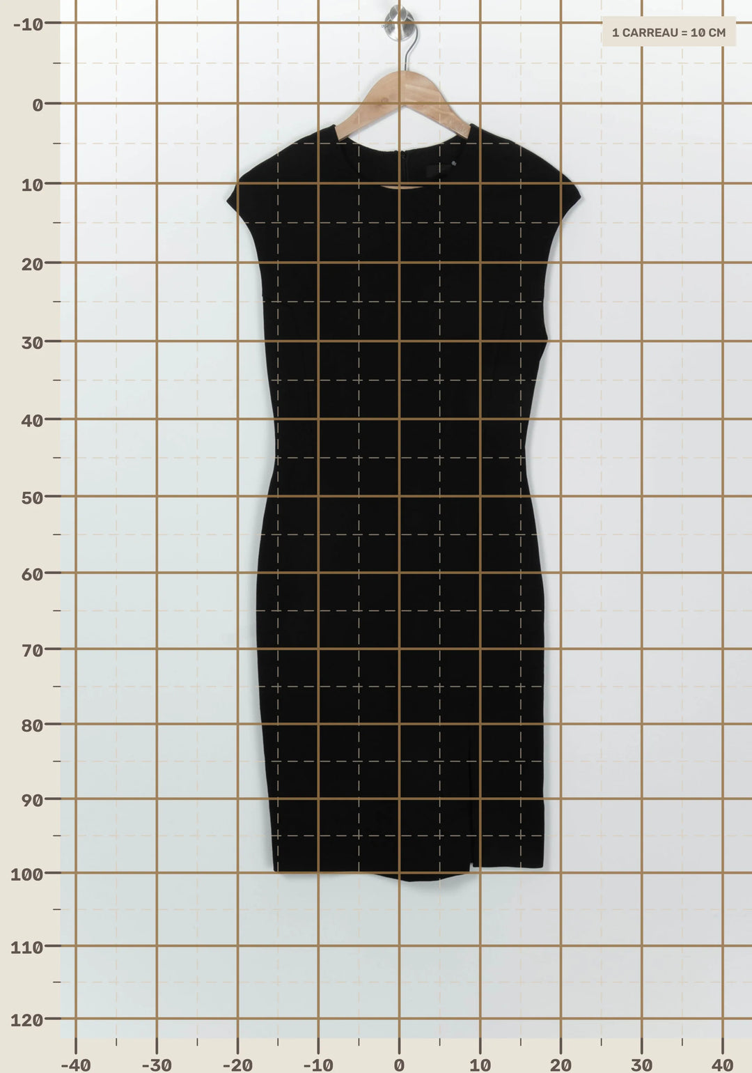 Robe Fourreau Midi Noire - Taille M/38 de la marque IKKS | PARAD126362 - Vendu par Paradigme - Image 4