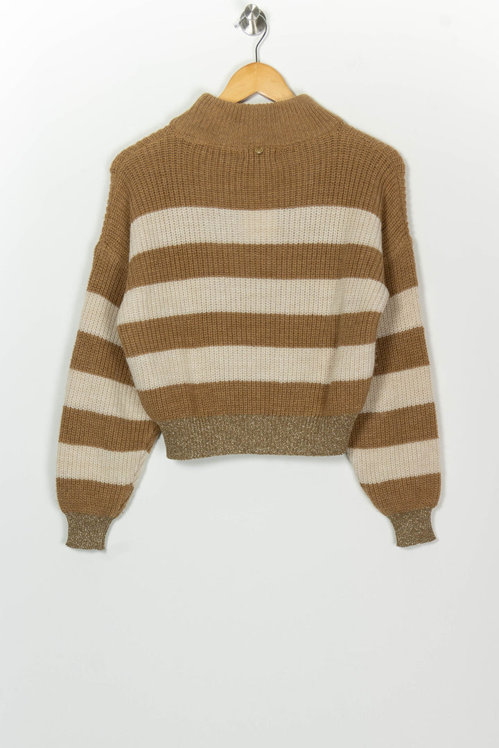 Pull Marron et Écru - Taille XS/34 de la marque Liu Jo | PARAD126364 - Vendu par Paradigme - Image 5
