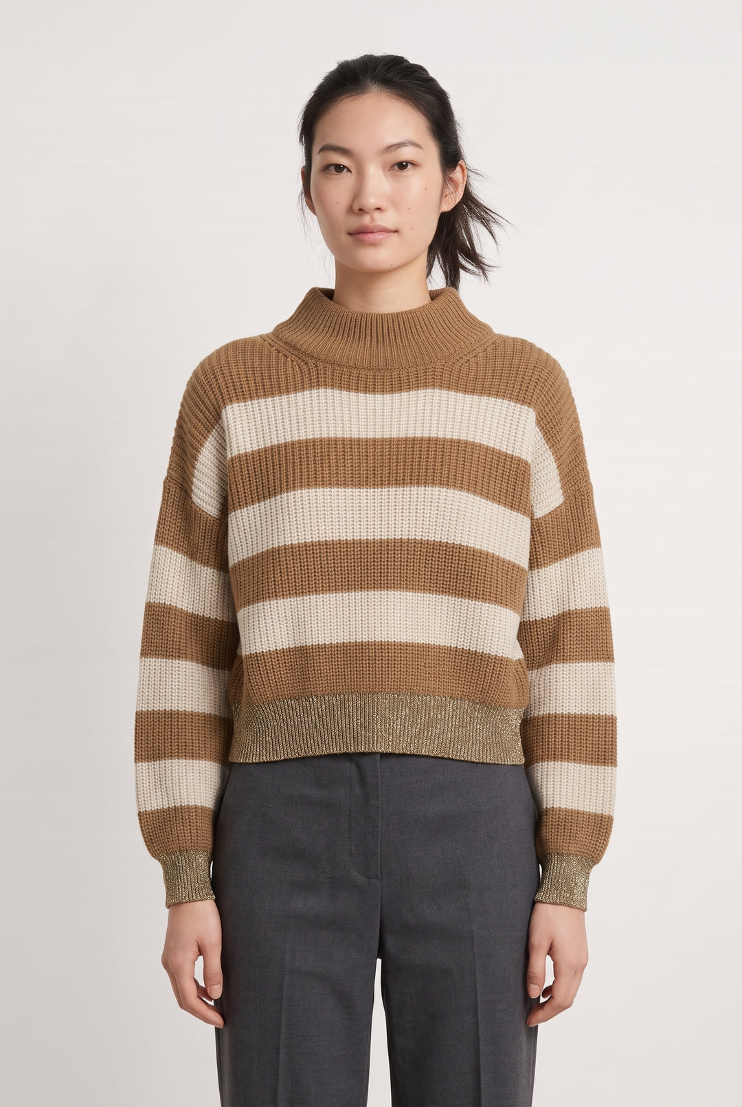 Pull Marron et Écru - Taille XS/34 de la marque Liu Jo | PARAD126364 - Vendu par Paradigme - Image 1
