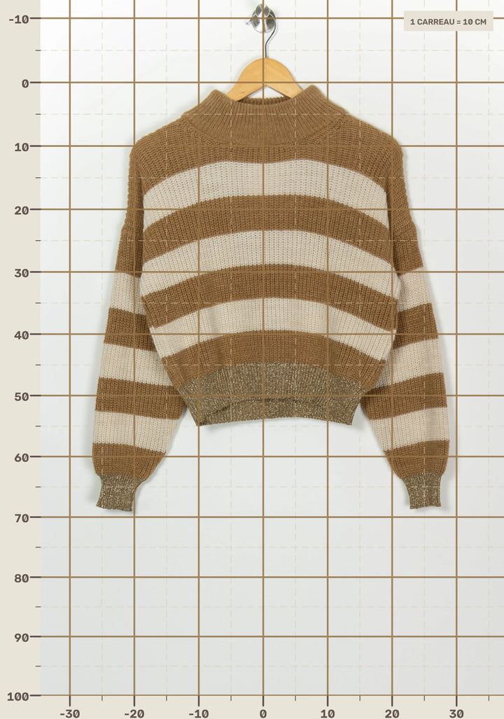 Pull Marron et Écru - Taille XS/34 de la marque Liu Jo | PARAD126364 - Vendu par Paradigme - Image 4