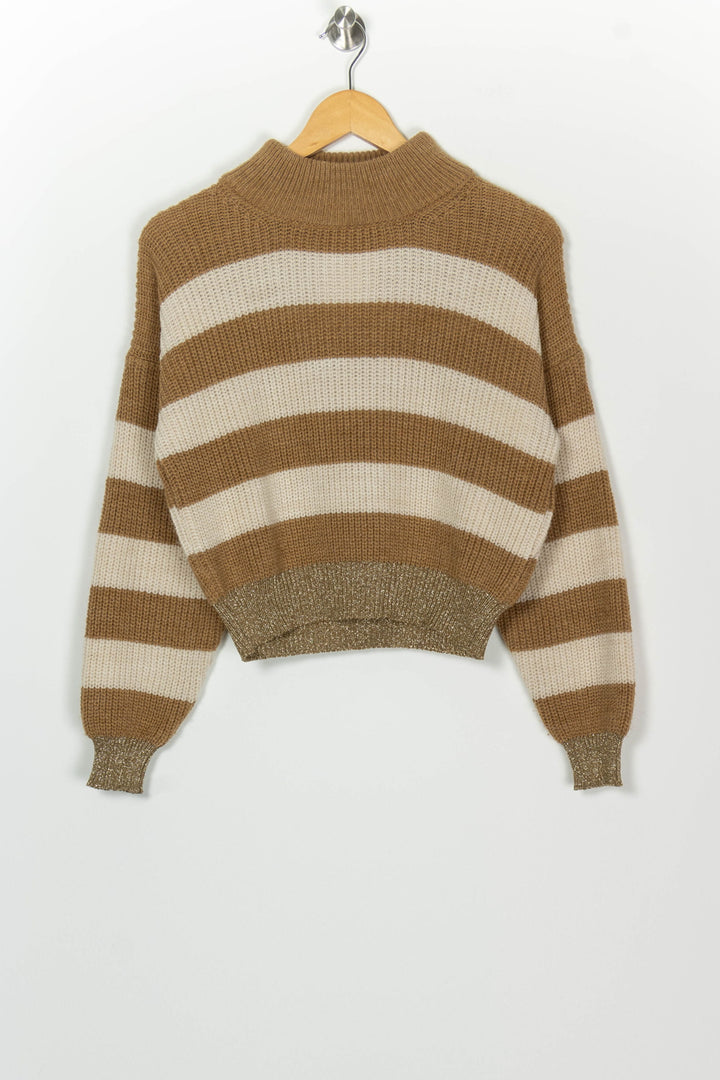Pull Marron et Écru - Taille XS/34 de la marque Liu Jo | PARAD126364 - Vendu par Paradigme - Image 2