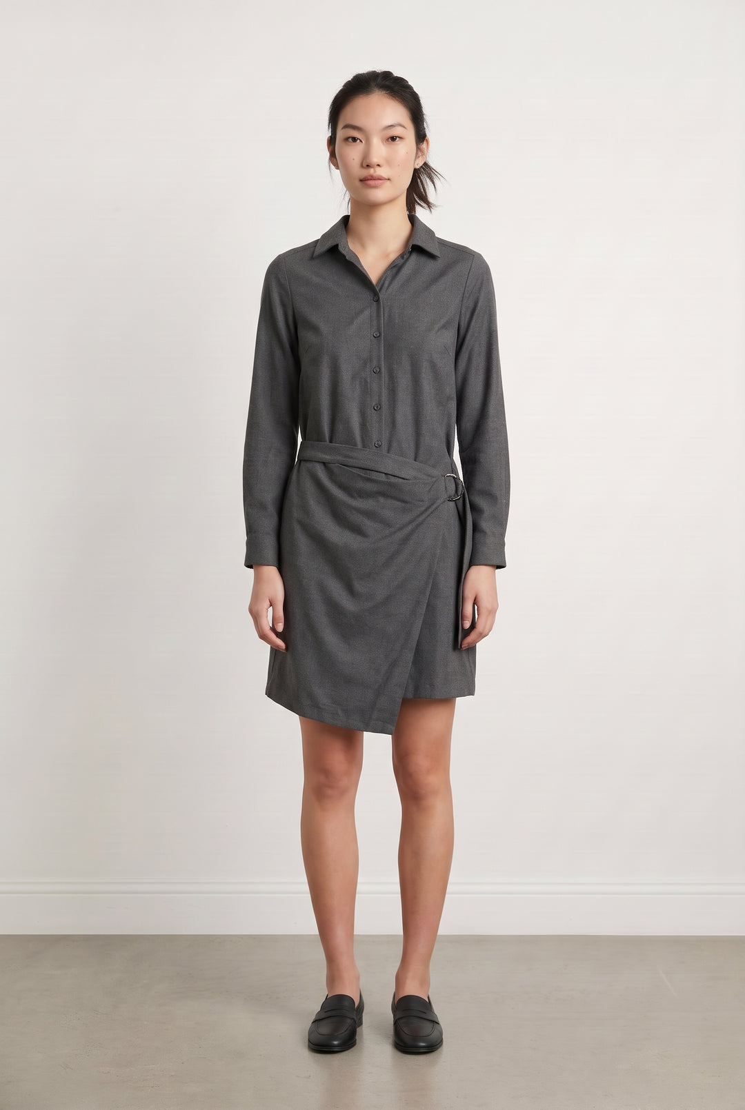 Robe Chemise Grise - Taille S/36 de la marque IKKS | PARAD126367 - Vendu par Paradigme - Image 1