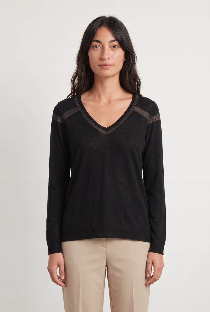 Pull Noir - Taille S/36 de la marque IKKS | PARAD126372 - Vendu par Paradigme - Image 1