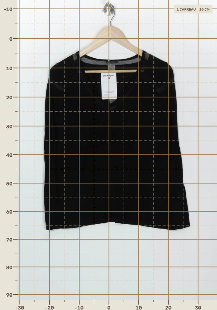 Pull Noir - Taille S/36 de la marque IKKS | PARAD126372 - Vendu par Paradigme - Image 4