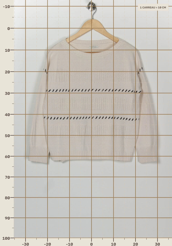 Pull Beige - Taille M/38 de la marque IKKS | PARAD126381 - Vendu par Paradigme - Image 4