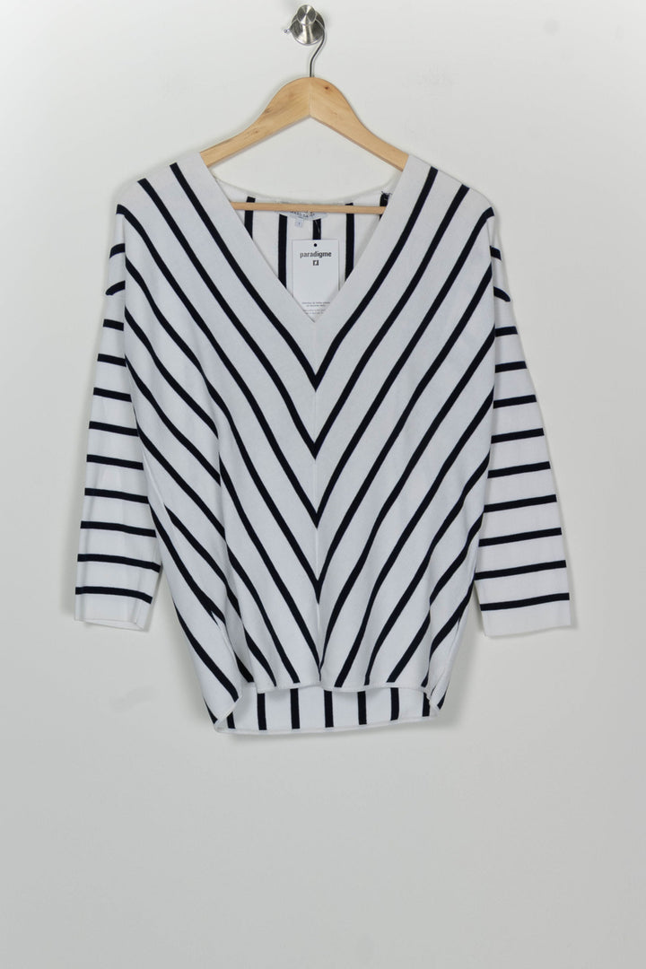 Pull Blanc et Noir - Taille S/36 de la marque Gerard Darel | PARAD126494 - Vendu par Paradigme - Image 2