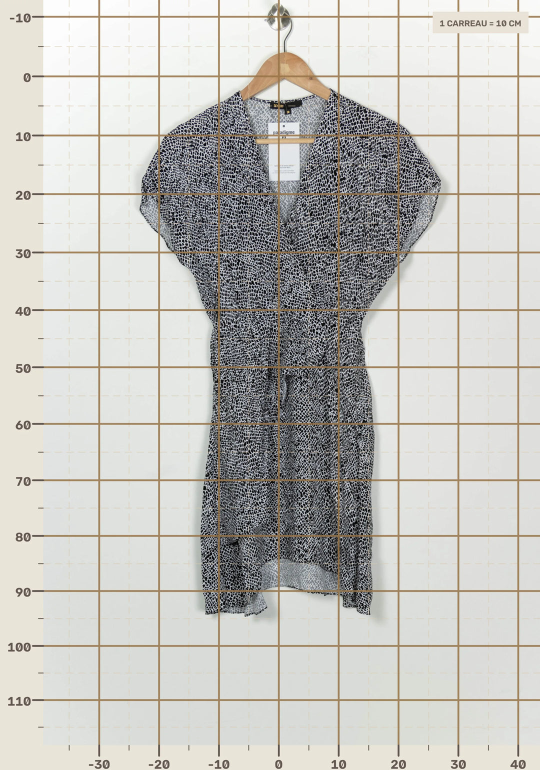 Robe Courte Noire et Blanche - Taille M/38 de la marque Maje | PARAD126497 - Vendu par Paradigme - Image 4