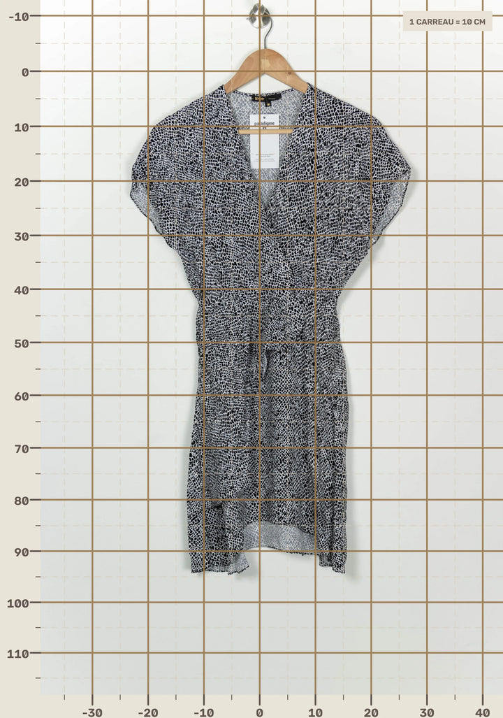 Robe Courte Noire et Blanche - Taille M/38 de la marque Maje | PARAD126497 - Vendu par Paradigme - Image 4