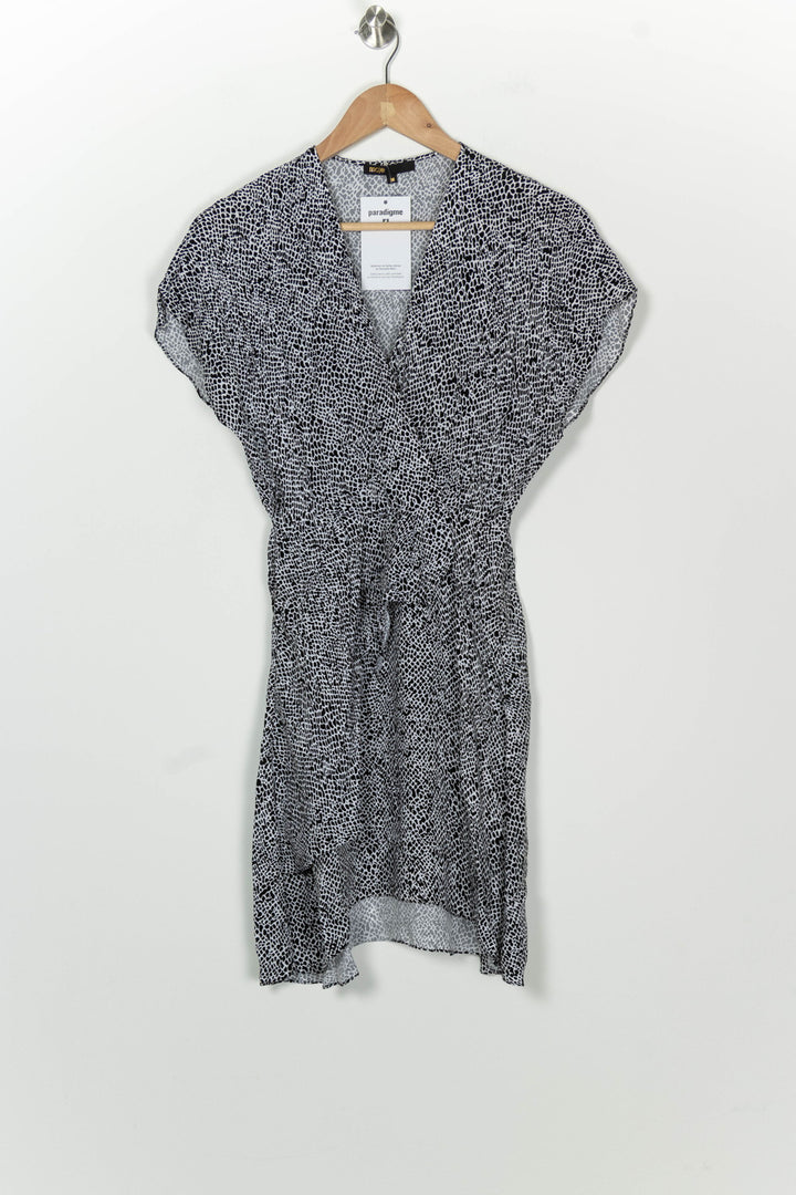 Robe Courte Noire et Blanche - Taille M/38 de la marque Maje | PARAD126497 - Vendu par Paradigme - Image 2