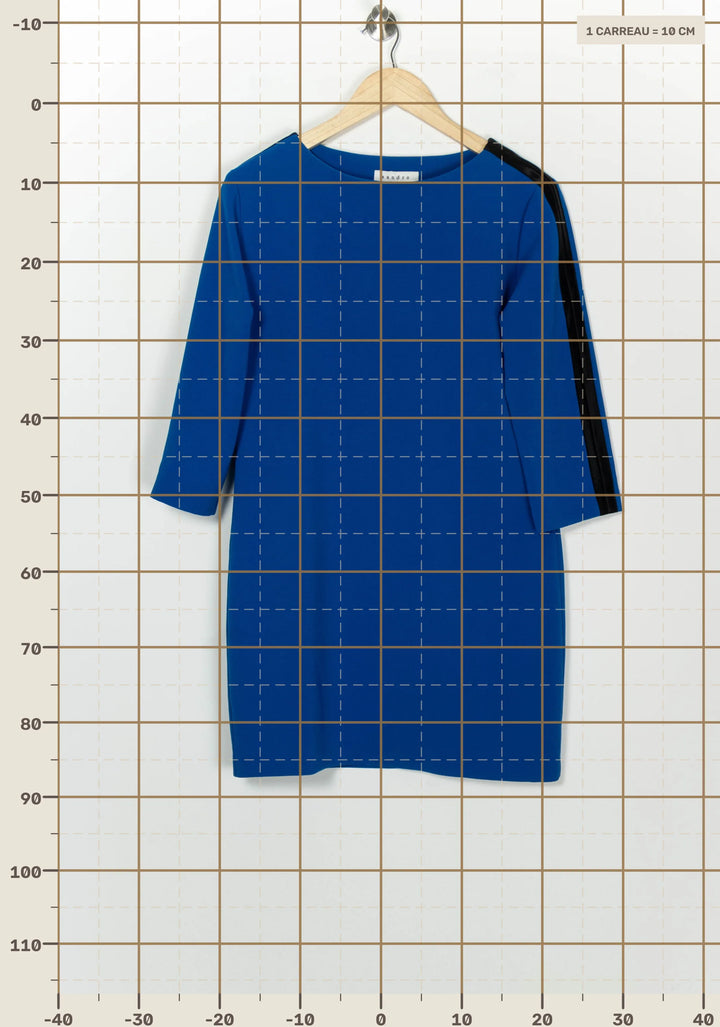 Robe Courte Bleue - Taille S/36 de la marque Sandro | PARAD126502 - Vendu par Paradigme - Image 4