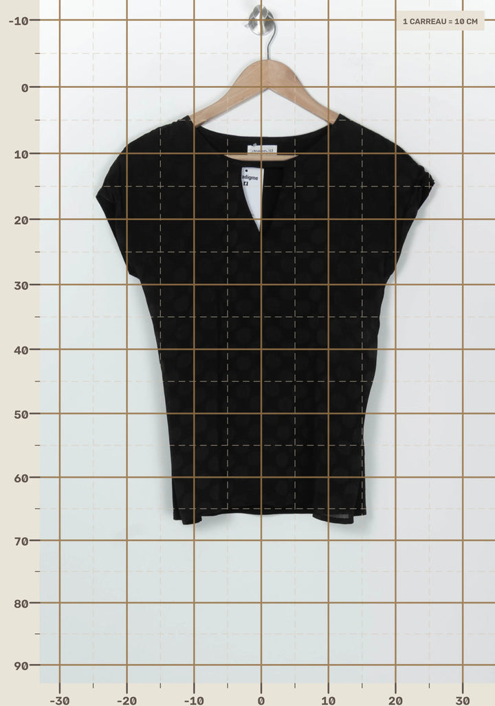 T-shirt Noir - Taille M/38 de la marque Maison 123 | PARAD126507 - Vendu par Paradigme - Image 4