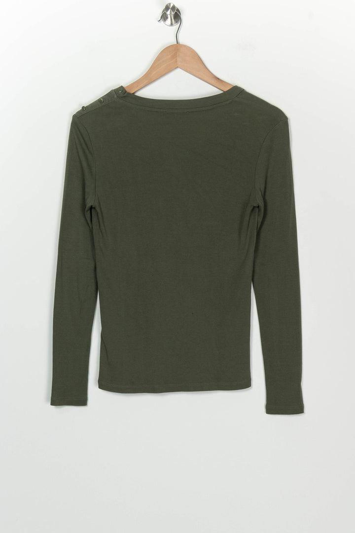 Tee-shirt à manches longues Vert - Taille S/36 de la marque Caroll | PARAD126514 - Vendu par Paradigme - Image 5