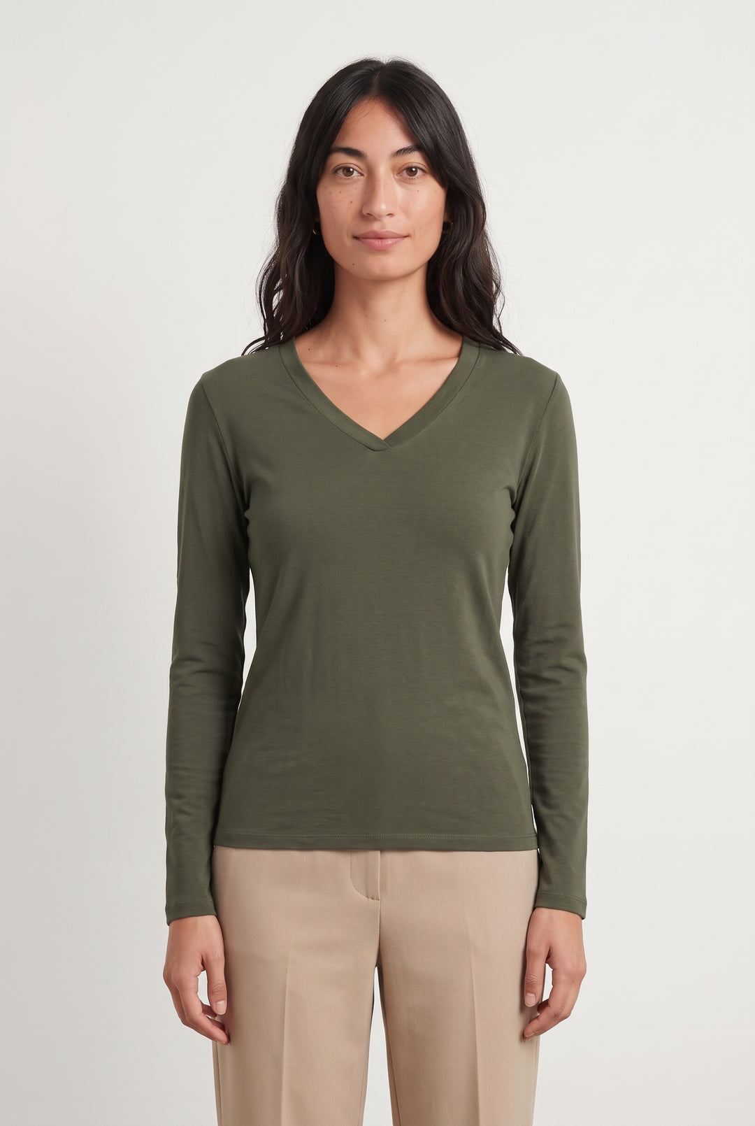 Tee-shirt à manches longues Vert - Taille S/36 de la marque Caroll | PARAD126514 - Vendu par Paradigme - Image 1