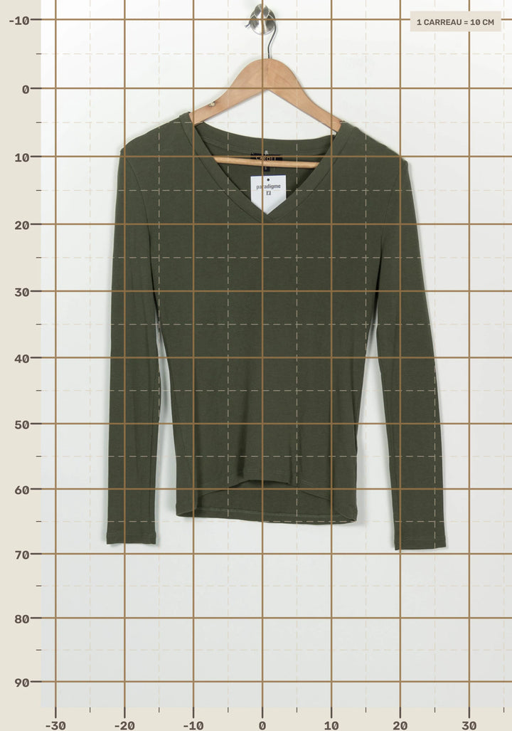 Tee-shirt à manches longues Vert - Taille S/36 de la marque Caroll | PARAD126514 - Vendu par Paradigme - Image 4